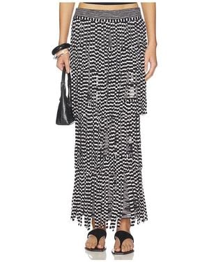 Simon Miller Za Za Knit Fringe Skirt - Black