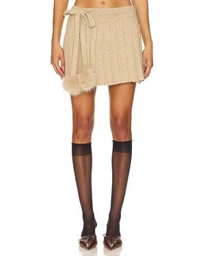 LOBA Nili Pleated Wrap Skirt - Natural