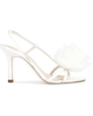 Loeffler Randall Steph Flower Heeled Sandal - White