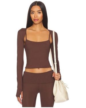 WellBeing + BeingWell Loungewell Light Tate Shrug - Brown