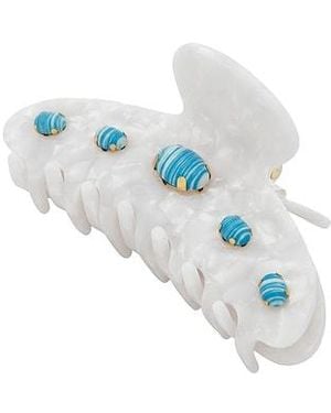 Lele Sadoughi Large Cabochon Claw Clip - Blue