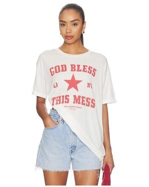 The Laundry Room God Bless This Mess Oversized Tee - White