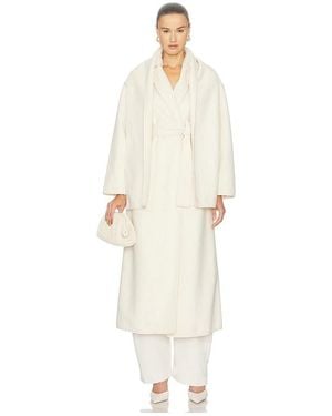 Elliatt Veldra Scarf Coat - White