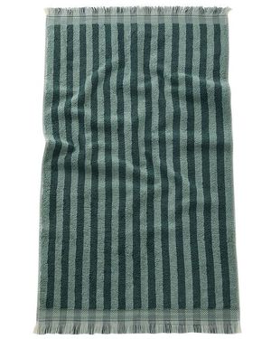 Piglet In Bed Piglet En Bed Toalla Pembroke Stripe Face Towel En Color Verde Oscuro Talla