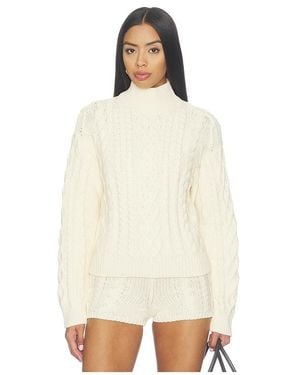 Lovers + Friends Dottie Funnel Neck Jumper - Natural