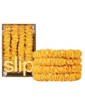 Slip Coleteros Skinny Scrunchies En Color Amarillo Talla