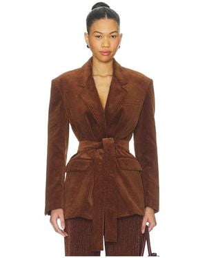 Monse Deconstructed Lapel Tailored Jacket - Brown