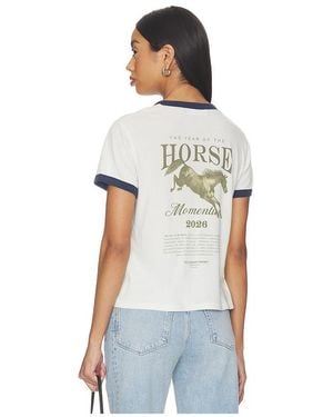 The Laundry Room Year Of The Horse Perfect Ringer Tee - White