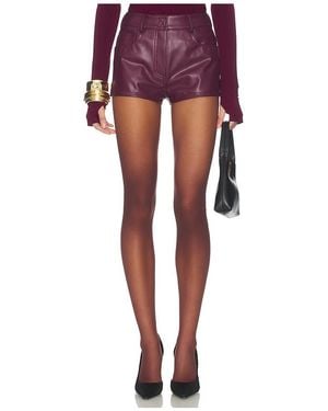 Norma Kamali High-Waist-Jeansshorts - Rot