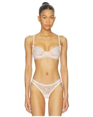 For Love & Lemons Blush Hibiscus Underwire Bra - Natural