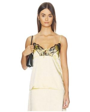 4th & Reckless X Revolve Rena Satin And Lace Top - Natural