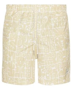 Bather Sand Wild Glyph Swim Trunks - Natural