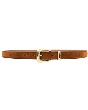 Veronica Beard Small Suede Arch Belt - White