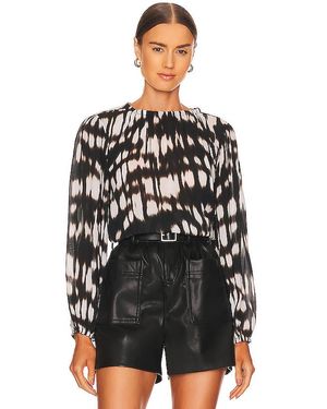 Bella Dahl OBERTEIL ELASTIC SHIRRED - Schwarz