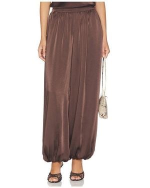 Bardot Nikola Satin Balloon Pant - Brown
