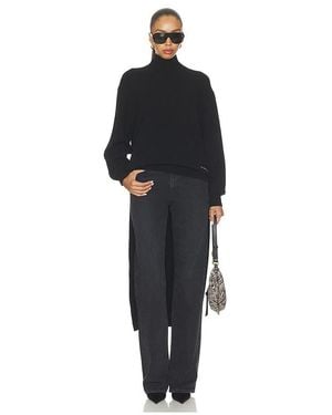 Alexander Wang Long Sleeve Turtleneck With High Low Hem - Black