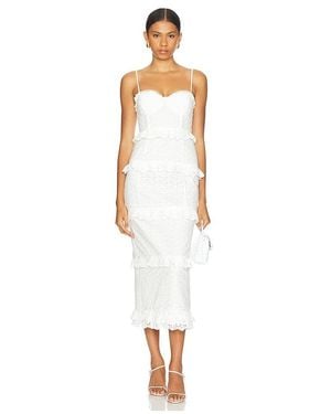 Astr ROBE MI-LONGUE SANDRIMA en White - Blanc