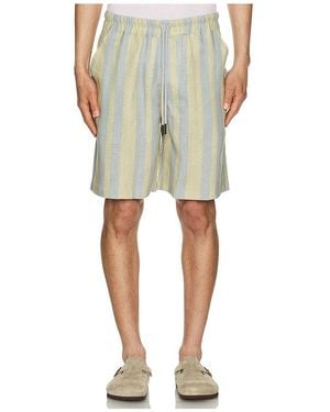 Oas Mist Strata Nicola Linen Shorts - Natural