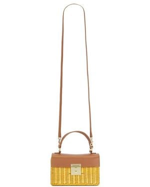 Serpui Eva Wicker Bag - Metallic