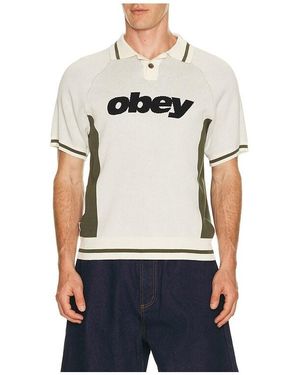 Obey Polo-Sweatshirt Sport - Blau