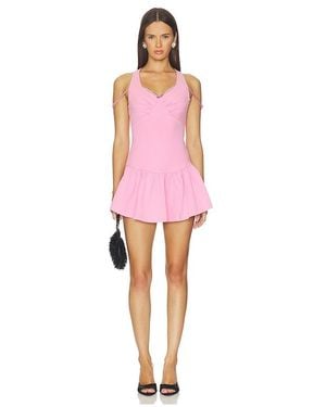 ShuShu/Tong Shirred Sleeveless T-Shirt Dress - Pink