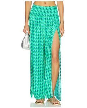 Seafolly Shirred Waist Wrap Pant - Green
