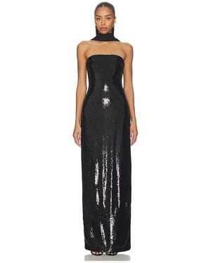 L'academie Veleda Sequin Gown - Black
