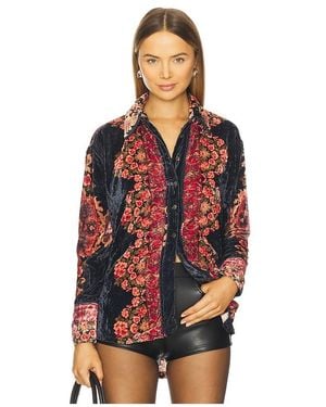 Free People X We The Free One Night Velvet Top - Red