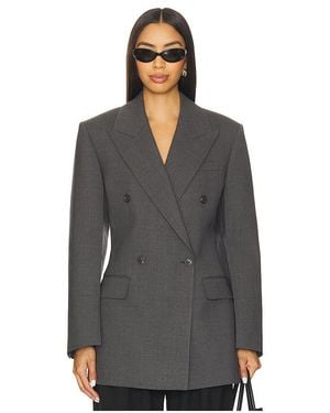 Rohe Blazer Mit Sanduhr-Silhouette - Schwarz