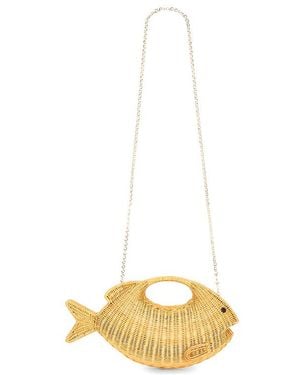 Serpui Daniel Fish Top Handle Bag - White