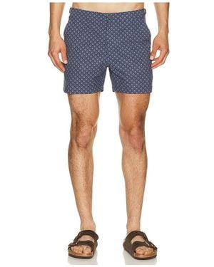 Marine Layer Tailored 5 Swim Trunk - Blue
