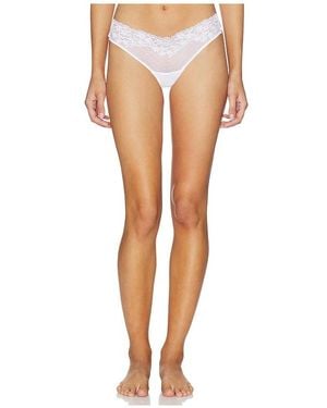 Commando Double Take Lace Thong - White