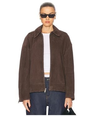 GRLFRND Alek Suede Jacket - Brown