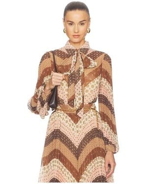 Zimmermann Sunray Collard Shirt - Natural