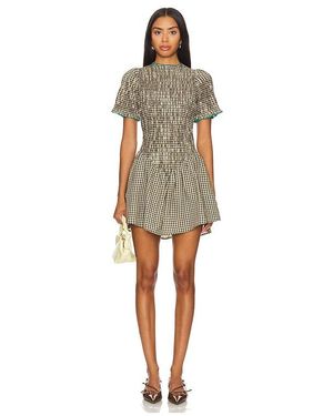 Apres Studio Ruched Mini Dress - Natural