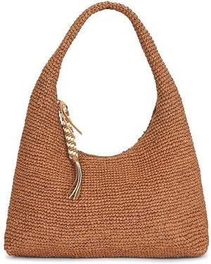 Loeffler Randall Willow Crochet Raffia Shoulder Bag - Brown