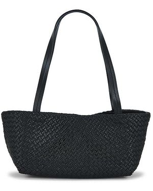 【関税込み】St. Agni ブラック Petit Arc ウーブン バッグ St. Agni Woven Petit Arc Bag in Black | FWRD
