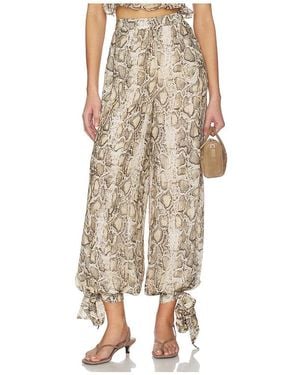 Bardot Alira Printed Balloon Pant - Natural