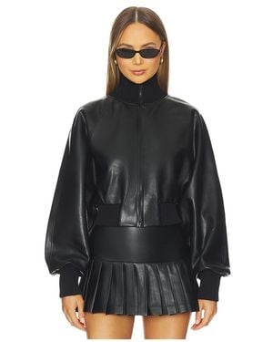 Norma Kamali Oversized Turtleneck Bomber Jacket To Waist - Black