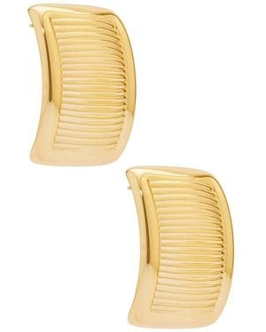 Mega BOUCLES D'OREILLES en Metallic Gold. - Métallisé