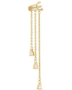 Ettika Crystal Waterfall Ear Cuff Earrings - Metallic