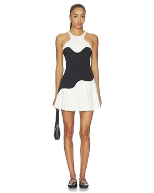 PORT DE BRAS Wave Halter Dress - Black