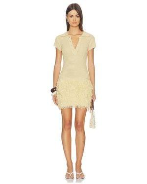 superdown Meradeth Crochet Fringe Mini Dress - Natural