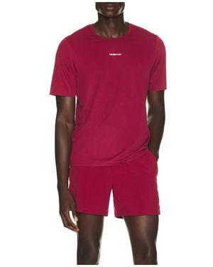 lululemon Fast And Free Short Sleeve Shirt - Red