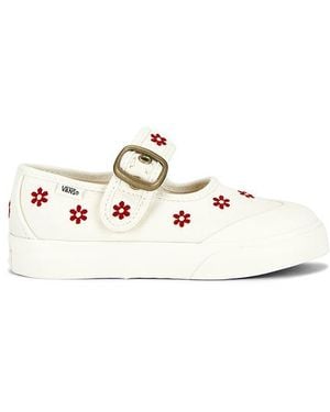 Vans Toddler Mary Jane En Color Cream, Talla (También En 9.5) - Blanco