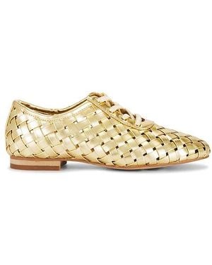 JW PEI Kayla Weave Strap Flat Shoes - Metallic
