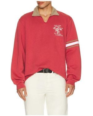 Palmes Forever Open Rugby Shirt - Red