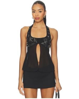 superdown Akilah Halter Top - Black