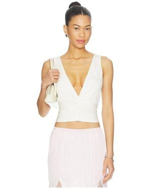 With Jean Piper Top - White