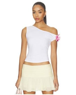 MORE TO COME Neha Asymmetrical Top - White